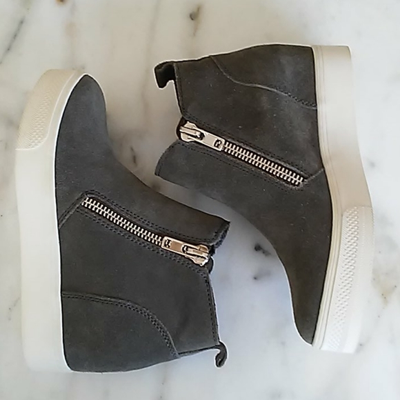 Steve Madden Shoes - Steve Madden Gray Suede Bootie Sneaker
